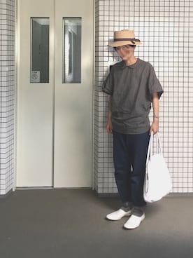「ホームスパン」｜ヤエコさん（レディース・162cm）の夏コーディネート