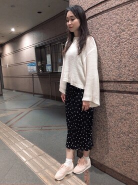 「CHEAP MONDAY（チープマンデイ）のアイテム（ニット/セーター）」を使った、bakeさん（レディース・160cm）の冬コーディネート