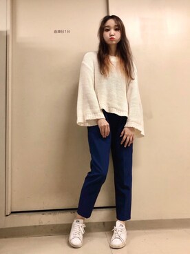 「CHEAP MONDAY（チープマンデイ）のアイテム（ニット/セーター）」を使った、bakeさん（レディース・160cm）の秋コーディネート
