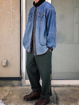 「COBICOBI（コビコビ）のアイテム」を使った、ことりの昭和ちゃん ✅さん（メンズ・171cm）の冬コーディネート