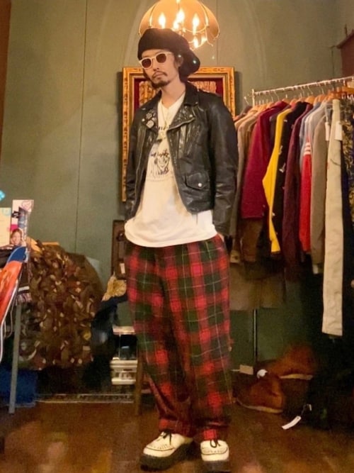 ことりの昭和ちゃん Schottのライダースジャケットを使ったコーディネート Wear
