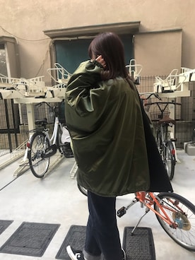 「DIGAWEL（ディガウェル）のアイテム（ジャケット/アウター）」を使った、ブラックハヤテ号さん（レディース・157cm）の冬コーディネート