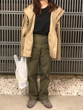 「BASISBROEK（バシスブルック）のアイテム（ジャケット/アウター）」を使った、ブラックハヤテ号さん（レディース・157cm）の春コーディネート