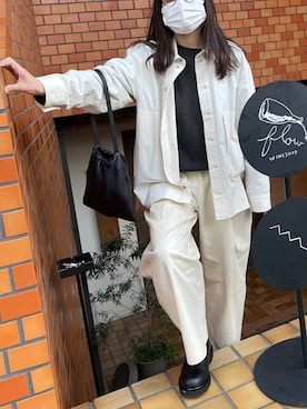 「POLYPLOID（ポリプロイド）のアイテム」を使った、ブラックハヤテ号さん（レディース・157cm）の春コーディネート