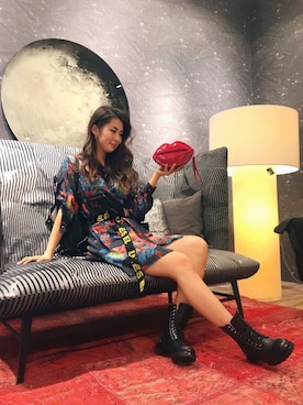 「アイテム（シャツワンピース）」を使った、ERINAさん（レディース・168cm・20代）の冬コーディネート