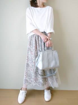 「リップスター」｜「アイテム（その他シューズ）」を使った、CHAMUさん（レディース・149cm）の春コーディネート