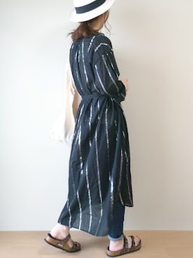 「トングサンダル」｜「アイテム（その他アウター）」を使った、CHAMUさん（レディース・149cm）の春コーディネート