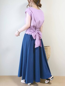 「thevirgnia」｜「アイテム（アクセサリー）」を使った、CHAMUさん（レディース・149cm）の夏コーディネート