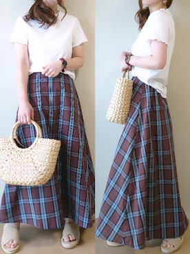 「slickmist（スリックミスト）のアイテム」を使った、CHAMUさん（レディース・149cm）の夏コーディネート