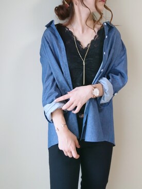 「thevirgnia」｜「アイテム（アクセサリー）」を使った、CHAMUさん（レディース・149cm）の秋コーディネート