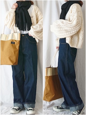 「aquagarage（アクアガレージ）のアイテム」を使った、CHAMUさん（レディース・149cm）の冬コーディネート