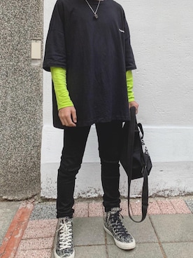 「VANS（バンズ）のアイテム（バッグ）」を使った、Alan kuoさん（メンズ・168cm）の冬コーディネート
