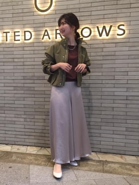「ASTRAET（アストラット）のアイテム（ジャケット/アウター）」を使った、川上 真由さん（レディース・164cm）の春コーディネート