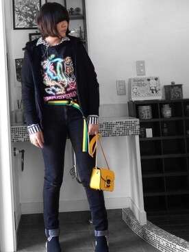 「ソックススニーカー」｜「アイテム（その他）」を使った、sarryさん（レディース・162cm）の冬コーディネート