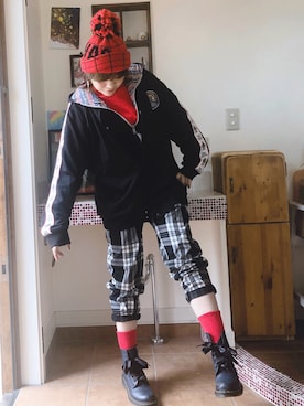 「SPIRALGIRL（スパイラルガール）のアイテム（帽子）」を使った、sarryさん（レディース・162cm）の秋コーディネート