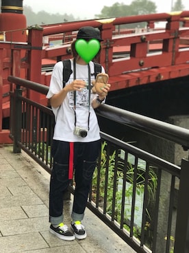 「カメラ女子」｜「アイテム（キャップ）」を使った、あい㌧さん（レディース・171cm）の夏コーディネート