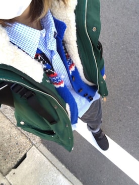 「ヌプシ」｜「アイテム（マウンテンパーカー）」を使った、あい㌧さん（レディース・171cm）の冬コーディネート