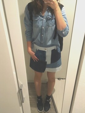 「NIKE（ナイキ）のNIKE/ナイキ グランドテラス 654495（スニーカー）」を使った、Ayumi Hiraokaさん（レディース・162cm）の秋コーディネート