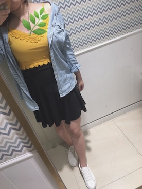 「NOのアイテム（シューズ）」を使った、イチコ🌿🍓さん（レディース・155cm）の春コーディネート