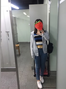 「cotton on（コットンオン）のアイテム（モッズコート）」を使った、イチコ🌿🍓さん（レディース・155cm）の春コーディネート
