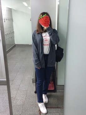 「no brand（ノーブランド）のアイテム（モッズコート）」を使った、イチコ🌿🍓さん（レディース・155cm）の春コーディネート