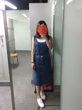「blue」｜「アイテム（キャミソール）」を使った、イチコ🌿🍓さん（レディース・155cm）の夏コーディネート