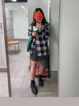 「no brand（ノーブランド）のアイテム（スカート）」を使った、イチコ🌿🍓さん（レディース・155cm）の冬コーディネート