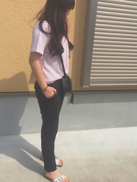 「A land（エーランド）のアイテム（パンツ）」を使った、유키호さん（レディース・162cm）の春コーディネート