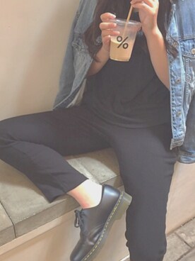 「A land（エーランド）のアイテム（パンツ）」を使った、유키호さん（レディース・162cm）の夏コーディネート