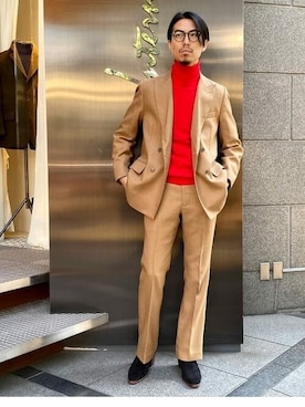 「INVERT（インバート）のアイテム」を使った、International_Gallery_BEAMSさん（メンズ・177cm）の冬コーディネート