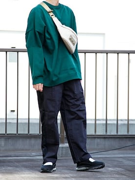 「アイテム（ボディバッグ/ウエストポーチ）」を使った、oyekn1118さん（メンズ・165cm）の夏コーディネート