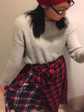 「MOONBAT（ムーンバット）のアイテム」を使った、りんごさん（レディース・160cm）の冬コーディネート