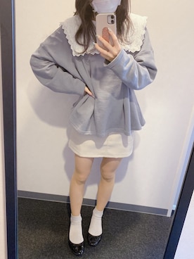 「水色」｜「アイテム（PC・スマホグッズ/家電）」を使った、chipiさん（レディース・154cm）の冬コーディネート