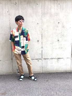 「FTC（エフティーシー）のアイテム（チノパンツ）」を使った、shota223さん（メンズ・166cm）の春コーディネート
