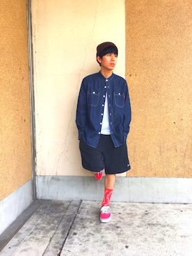「RIPNDIP（リップンディップ）のアイテム（パンツ）」を使った、shota223さん（メンズ・166cm）の春コーディネート