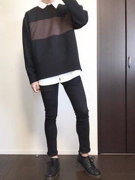 「RAGEBLUE（レイジブルー）のアイテム（シューズ）」を使った、Ayumiさん（メンズ・177cm）の春コーディネート