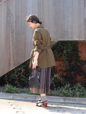 「アーミー」｜「アイテム（ジャケット/アウター）」を使った、iida.さん（レディース・163cm）の秋コーディネート