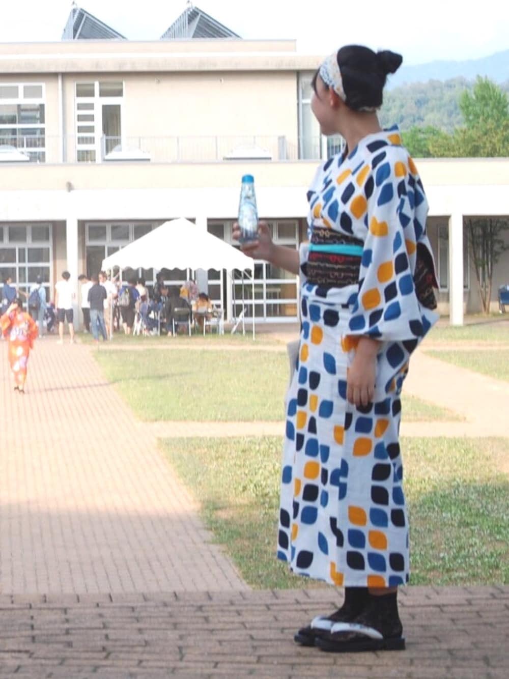 「浴衣、着物、kimono、Yukata、着物女子、カジュアル着物、普段着物、夏コーデ、夏」｜「ミミズクヤのアイテム（浴衣、その他）」を使った、ちとせ 萌さん（レディース・160cm）の夏コーディネートの1枚目の写真