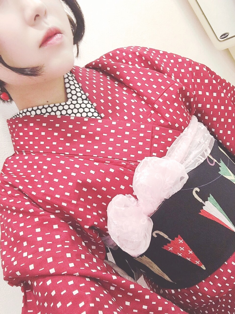 「着物、着物コーデ、カジュアル、カジュアル着物、着物女子、和洋折衷、きもの、令和初コーデ、令和装初め」｜「Backのアイテム（その他、その他）」を使った、ちとせ 萌さん（レディース・160cm）の春コーディネートの1枚目の写真