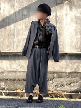 「NO ID.（ノーアイディ）のアイテム（その他アウター）」を使った、kulaさん（メンズ・173cm）の春コーディネート