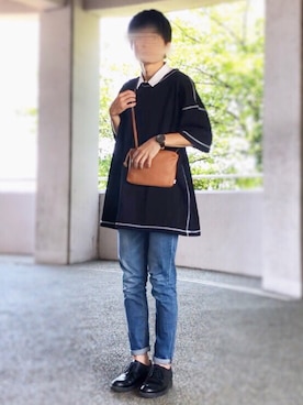 「TAZUNE（タズネ）のアイテム」を使った、kulaさん（メンズ・173cm）の夏コーディネート