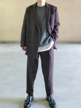 「モンクシューズ」｜kulaさん（メンズ・173cm）の秋コーディネート