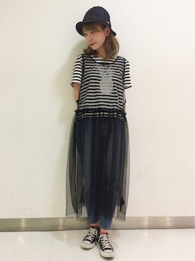「H&M（エイチ・アンド・エム）のアイテム（ワンピース/ドレス）」を使った、panさん（レディース・162cm）の春コーディネート
