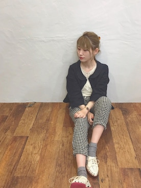 「SM2（エスエムツー）のアイテム（ジャケット/アウター）」を使った、panさん（レディース・162cm）の春コーディネート