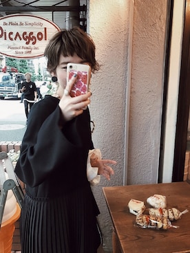 「アイテム（ピアス（両耳用））」を使った、panさん（レディース・162cm・20代）の秋コーディネート