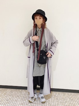 「H&M（エイチ・アンド・エム）のアイテム（スカート）」を使った、panさん（レディース・163cm）の冬コーディネート