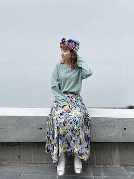 「カオリノモリ」｜「アイテム（その他）」を使った、panさん（レディース・163cm）の春コーディネート