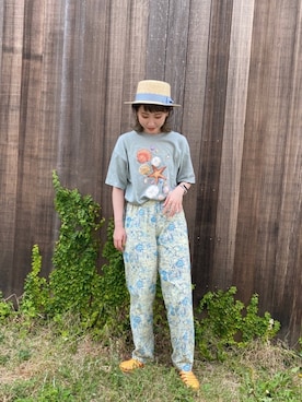 「kaorinomori（カオリノモリ）のアイテム（シューズ）」を使った、panさん（レディース・163cm）の春コーディネート