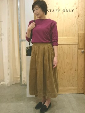 「coenスタッフスタイリング」｜「アイテム（パンプス）」を使った、coenうちじまさん（レディース・161cm）の秋コーディネート