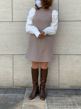 安部麻未奈さん(レディース・152cm)の冬コーディネート